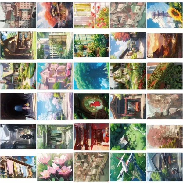 Vibrant Anime Scenery Stickers - Image 7