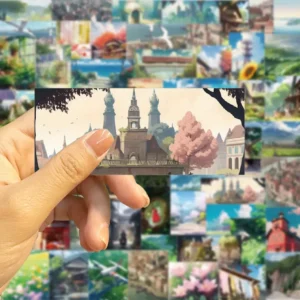 Vibrant Anime Scenery Stickers