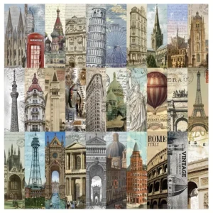 Vintage World Architecture Bookmarks
