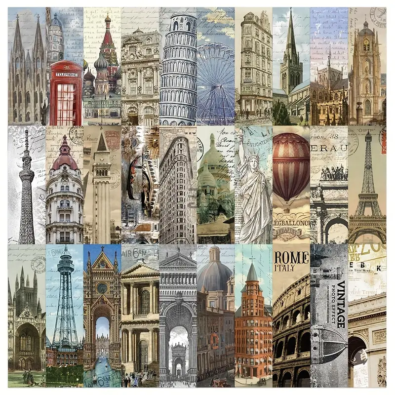 Vintage World Architecture Bookmarks