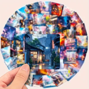 Anime Street Scenery Stickers