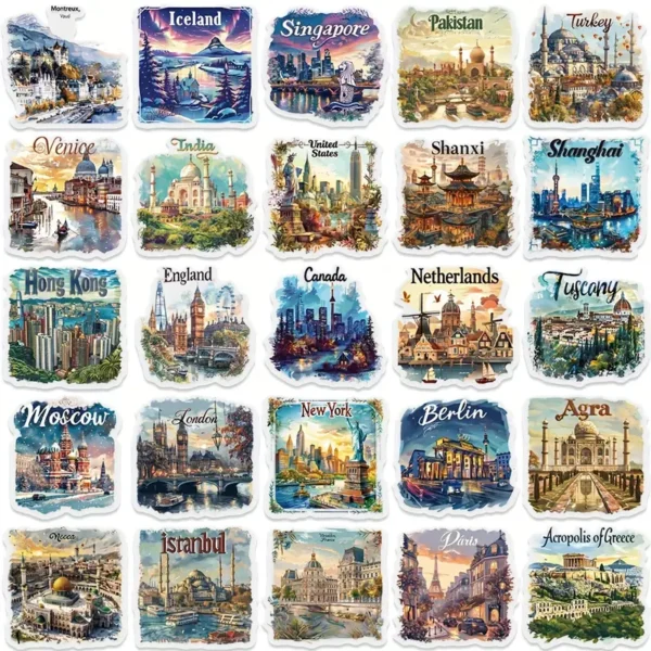 Travel Postcards Stickers - Image 5