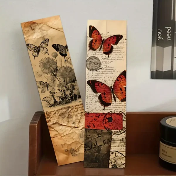 Vintage Butterfly Bookmarks – Antique Floral - Image 4