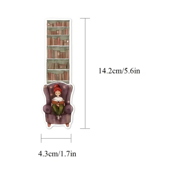 Cartoon Girl Bookmarks – Cute & Creative - Image 3