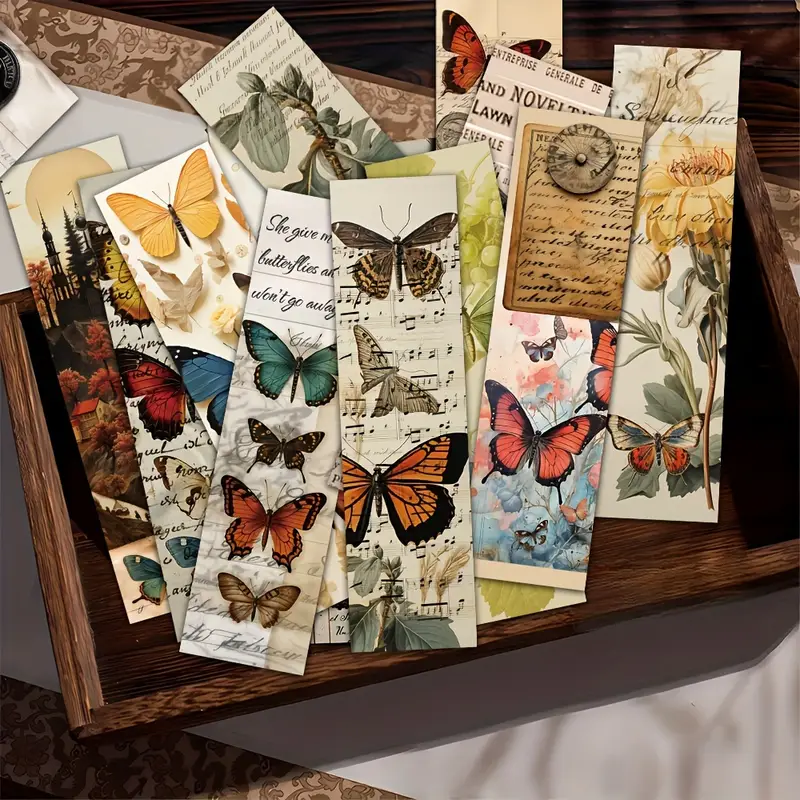 Vintage Butterfly Bookmarks – Antique Floral