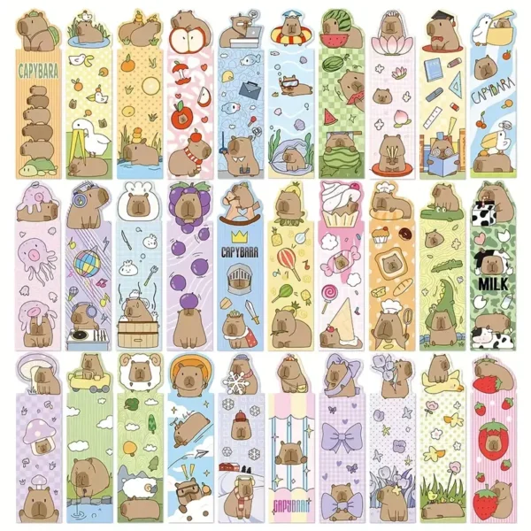 🐹 Cute Capybara Cartoon Bookmarks - Image 2