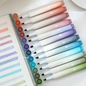 Morandi Pastel Highlighters – 5 pieces 🎨🖍️