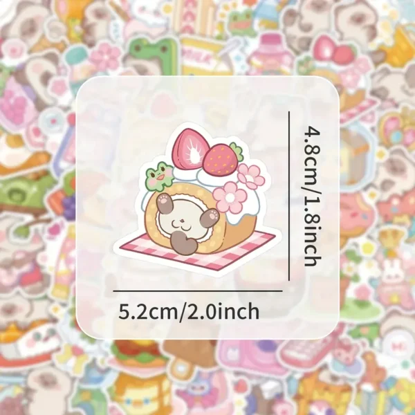 Cute Dessert Bear Stickers – Vinyl Set - Image 5