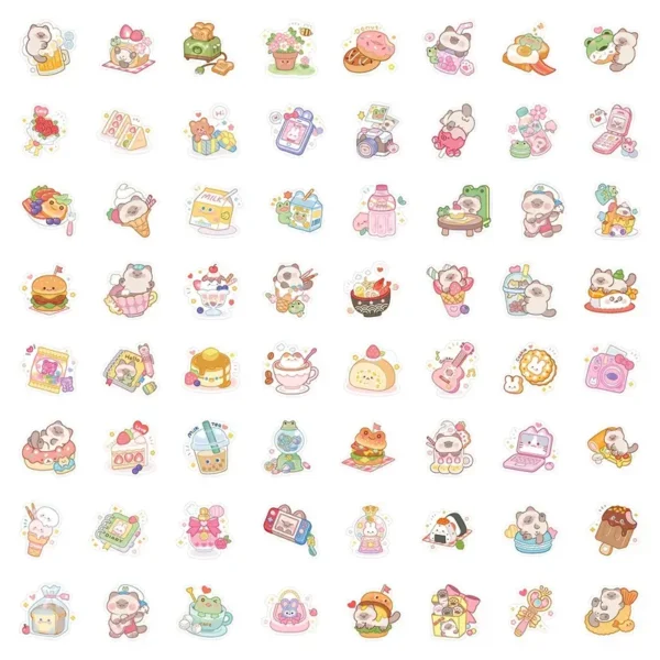 Cute Dessert Bear Stickers – Vinyl Set - Image 6