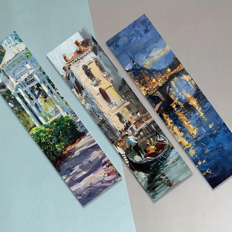 Artistic Oil Painting Landscape Bookmarks β 5 Pcs - Image 3