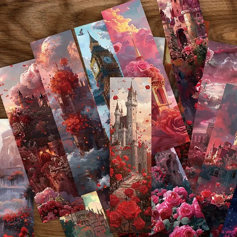 Elegant Rose-Themed Decorative Stickers โ 5 pcs - Image 2