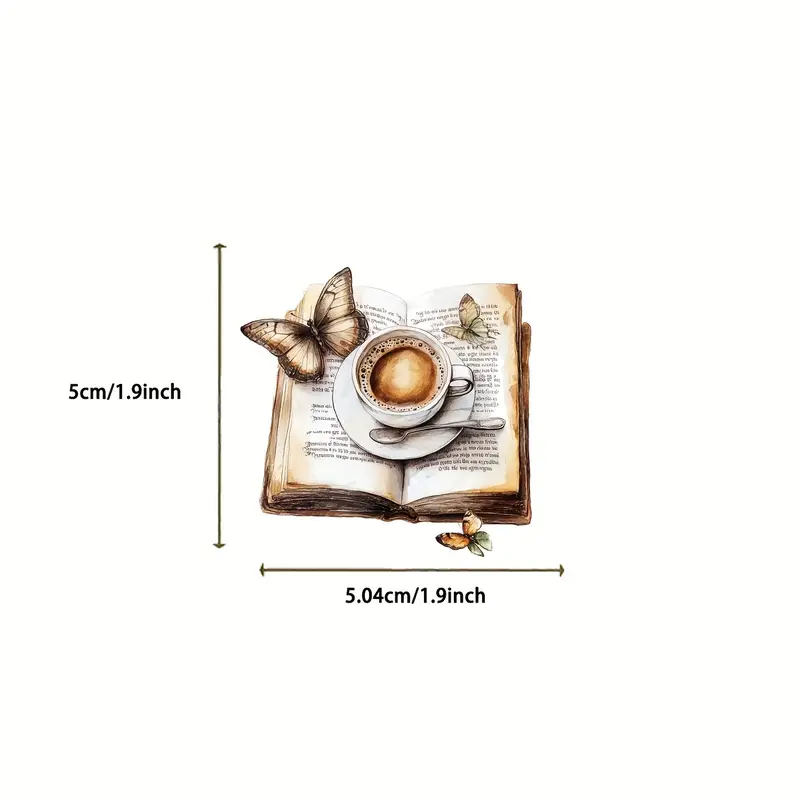 Retro Coffee Stickers – 5 Pcs☕✨ - Image 3