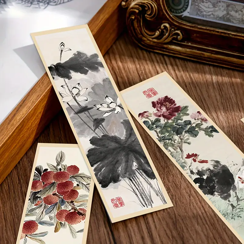 Chinese Watercolor Bookmarks – 5 Pcs - Image 2