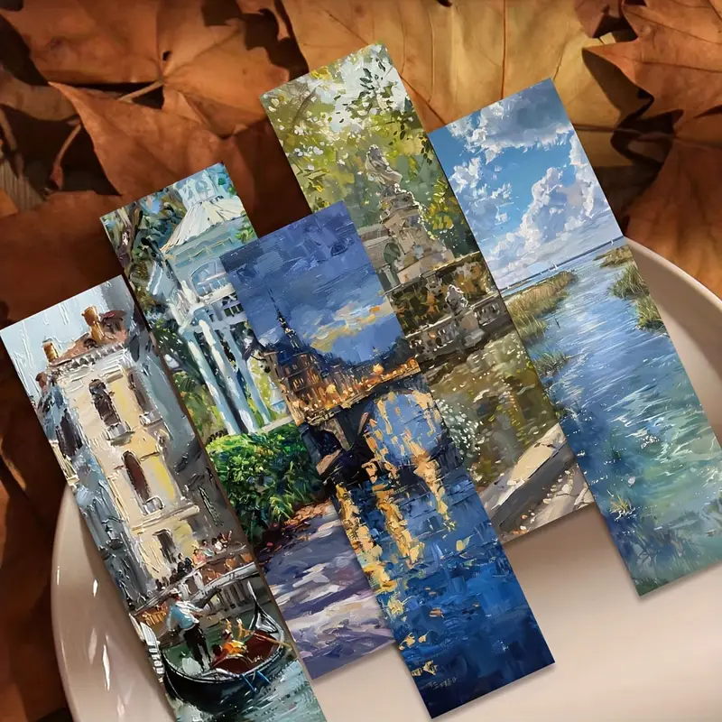 Artistic Oil Painting Landscape Bookmarks β 5 Pcs - Image 6