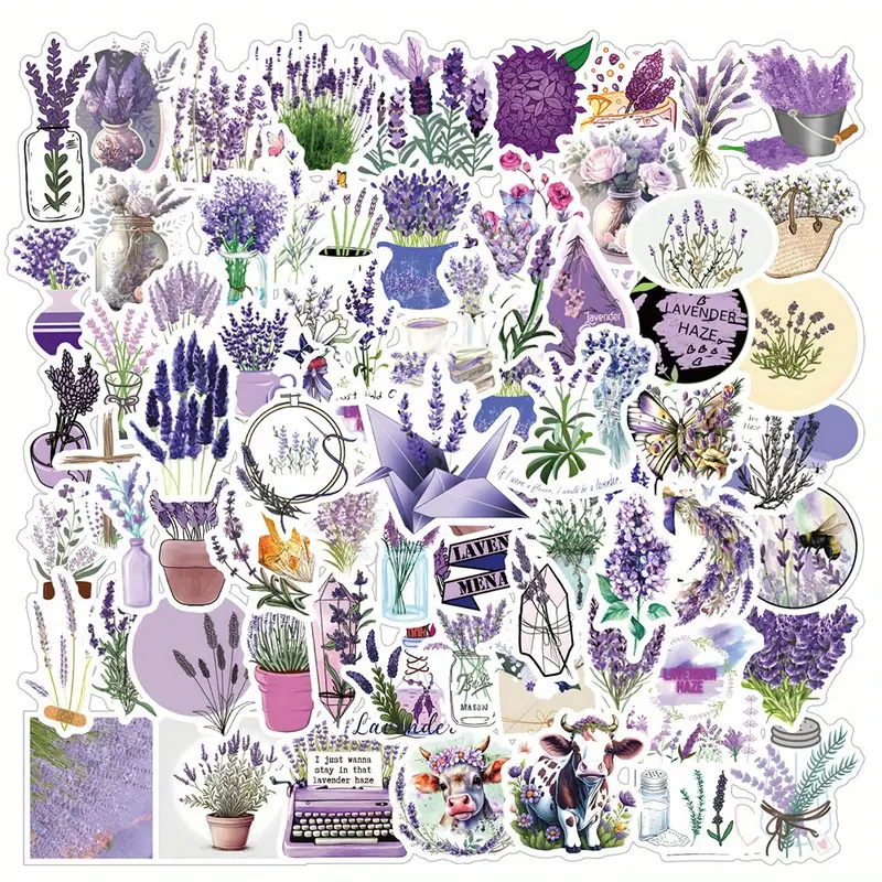 Lavender Huaiyuan Stickers β 5 pcs