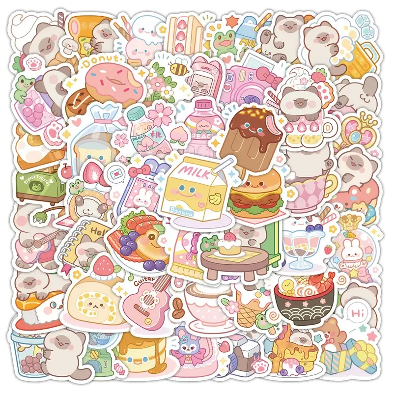 Buns & Dessert Stickers โ 5 Pcs ๐ฐ๐ฉ - Image 2