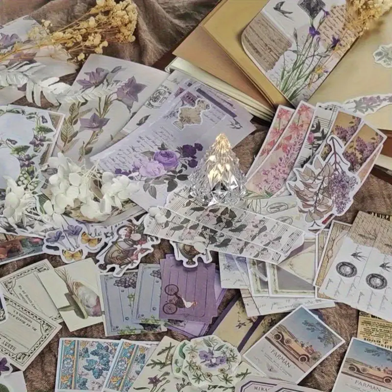 Vintage Floral & Butterfly Stickers β 5 pcs - Image 5