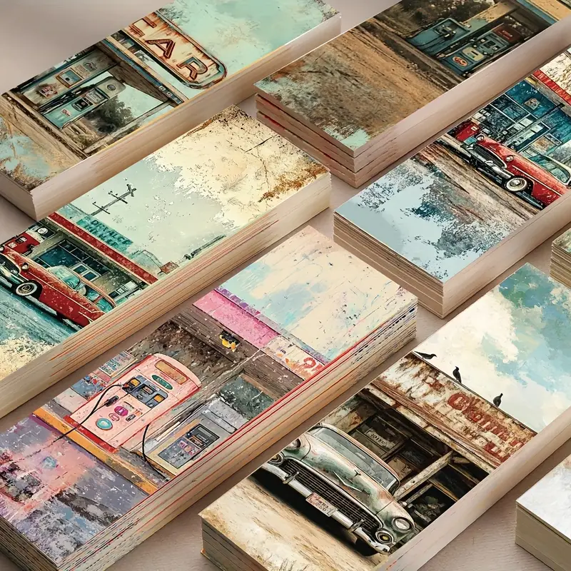 Vintage Distressed Style Cartoon Bookmarks – 5 Pcs 📚✨ - Image 2