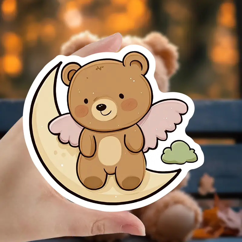 Cute Bear Doll Stickers β 5 Pcs
