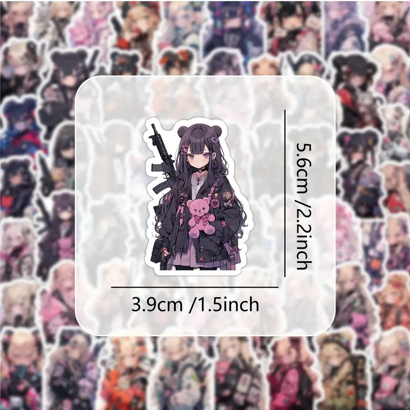Bear Girl Killer Stickers β 5 Pcs π»π₯ - Image 3