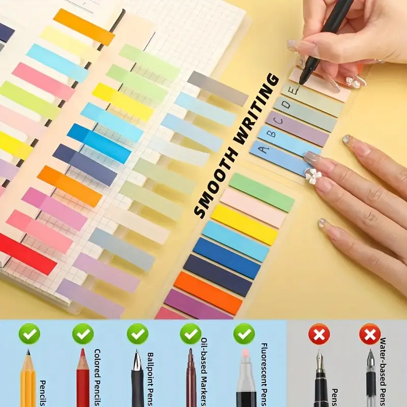 Book Tags – 5 Pcs Sheet | Aesthetic Page Markers - Image 5