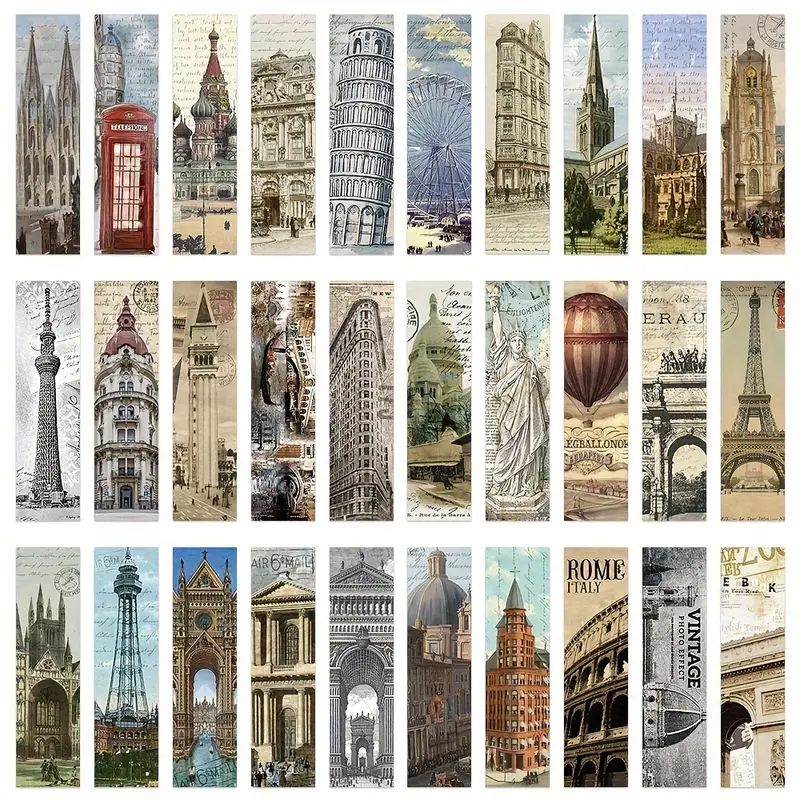 Architecture Bookmarks β 5 pcs | Vintage Building Design Collection - Image 5