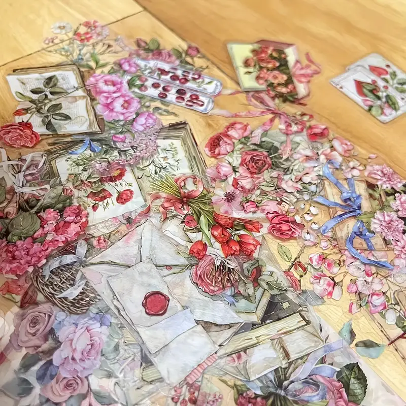 Floral Plant Transparent Stickers – 5 Pcs 🌸 - Image 4