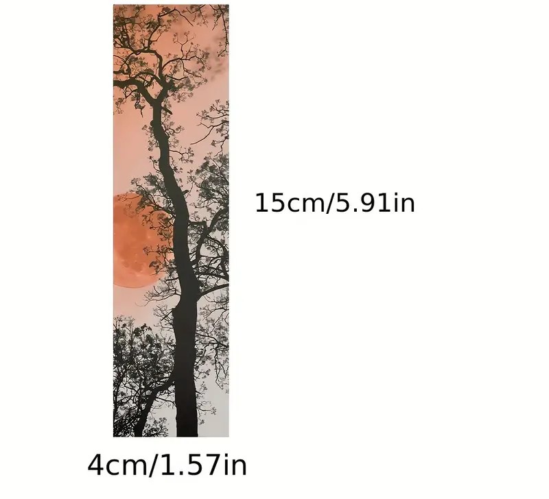 Artistic Sunset Tree Silhouette Bookmarks β 5 Pcs - Image 3