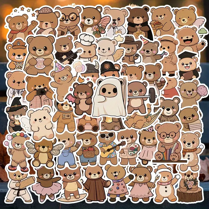 Cute Bear Doll Stickers β 5 Pcs - Image 6