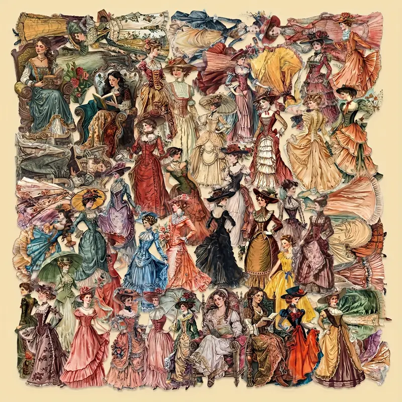 Vintage Fashion Graffiti Stickers – 5 Pcs ✨🖼️ - Image 3