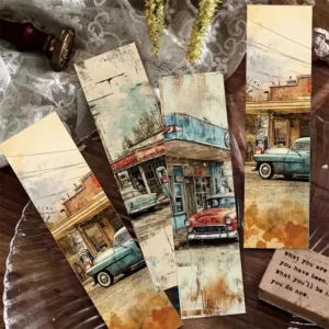 Vintage Distressed Style Cartoon Bookmarks β 5 Pcs πβ¨
