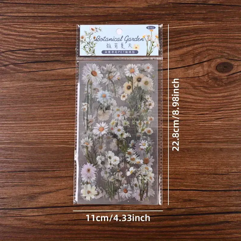 White Daisy Flower Stickers - Image 5