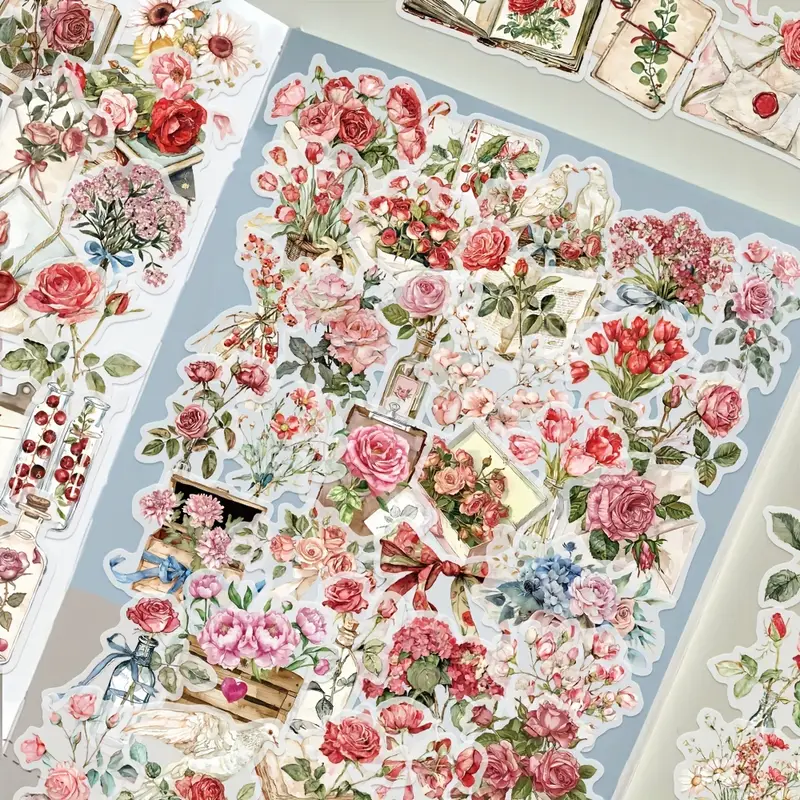 Floral Plant Transparent Stickers – 5 Pcs 🌸 - Image 7