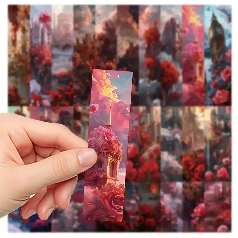 Elegant Rose-Themed Decorative Stickers โ 5 pcs - Image 7