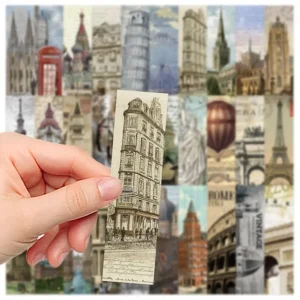 Architecture Bookmarks – 5 pcs | Vintage Building Design Collection