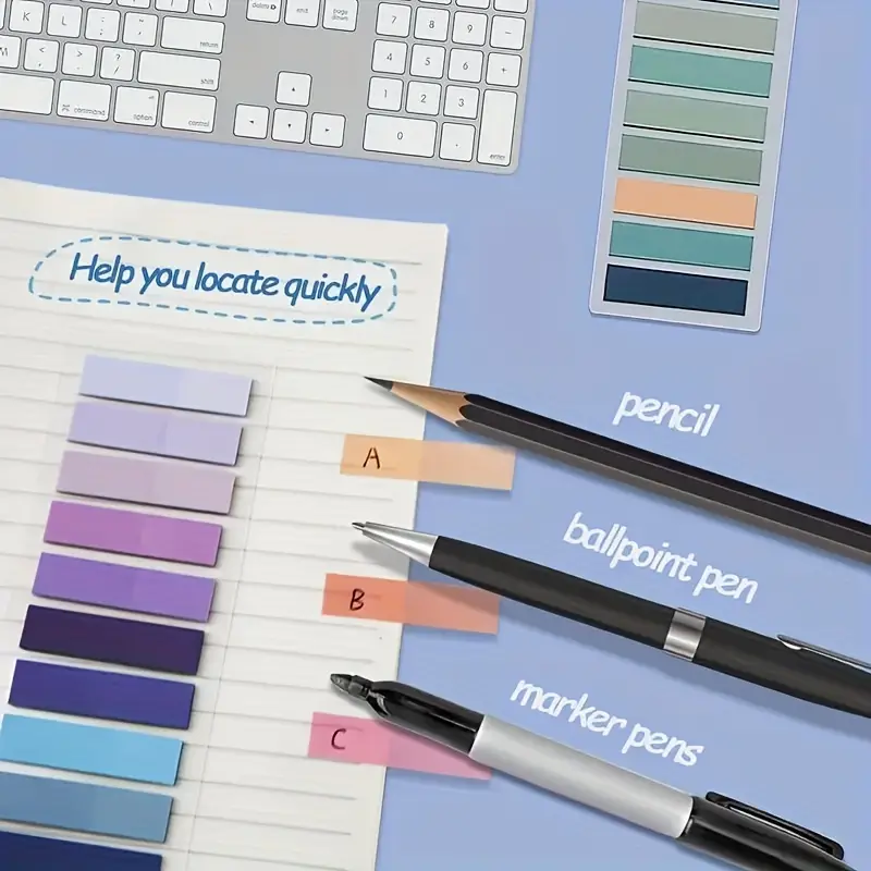 Book Tags – 5 Pcs Sheet | Aesthetic Page Markers