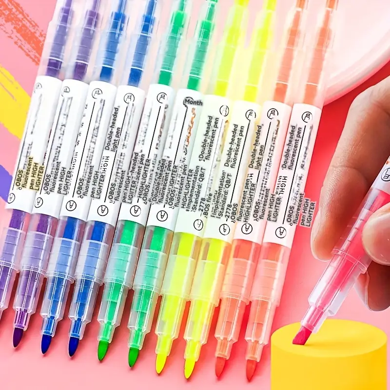 Vibrant Fluorescent Highlighters – 5 Pcs - Image 4