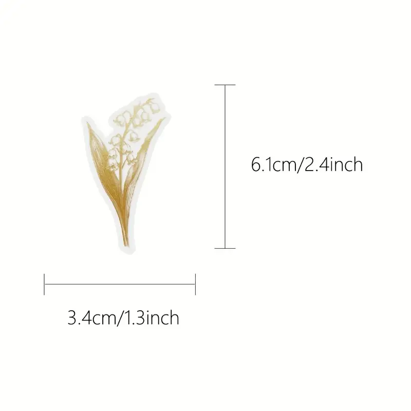 Golden Floral Stickers β 5 Pcs β¨πΈ - Image 5