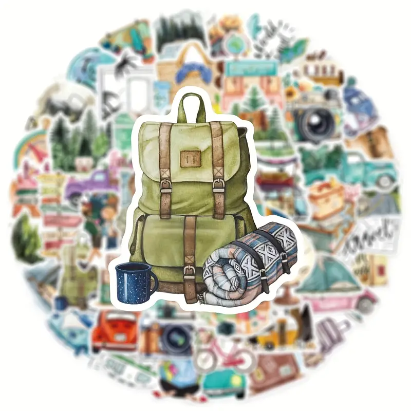 Outdoor Travel DIY Sticker Pack β 5 Pcs - Image 2
