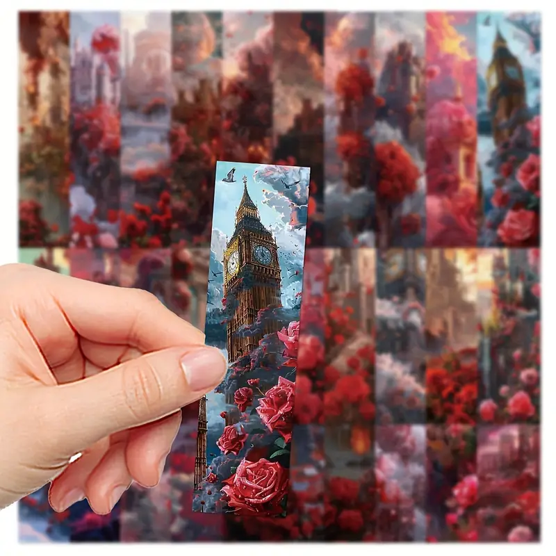 Elegant Rose-Themed Decorative Stickers โ 5 pcs - Image 5