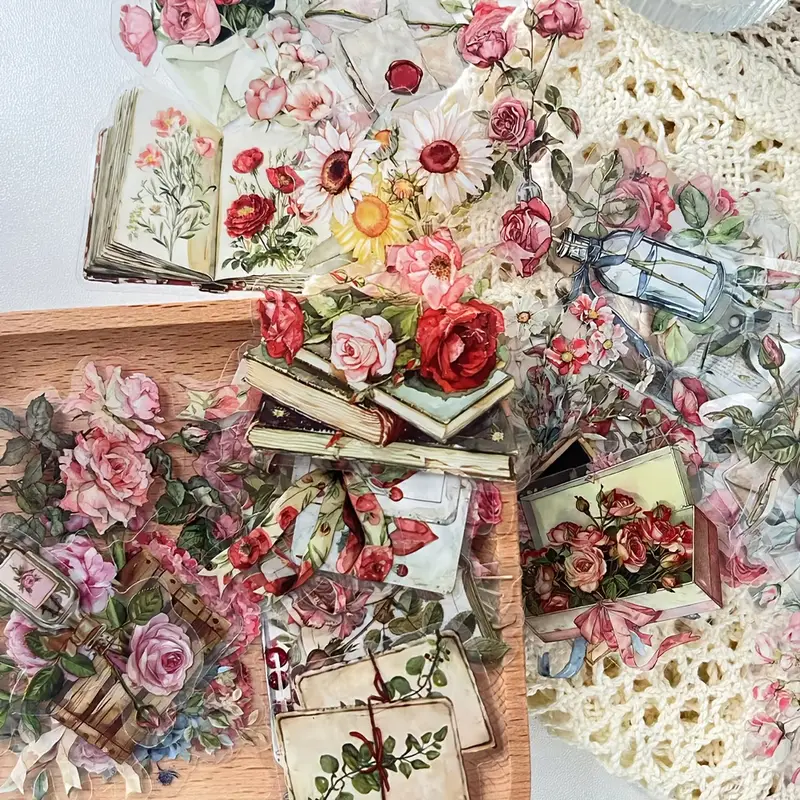 Floral Plant Transparent Stickers – 5 Pcs 🌸 - Image 8