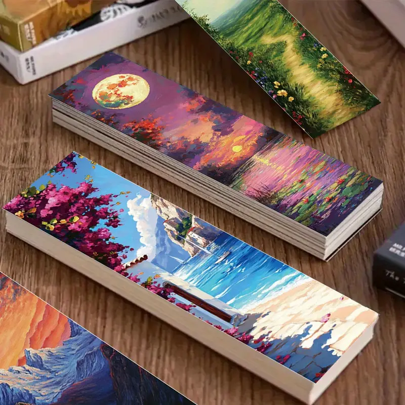 Artistic Bookmarks – 5 Pcs 🎨📚