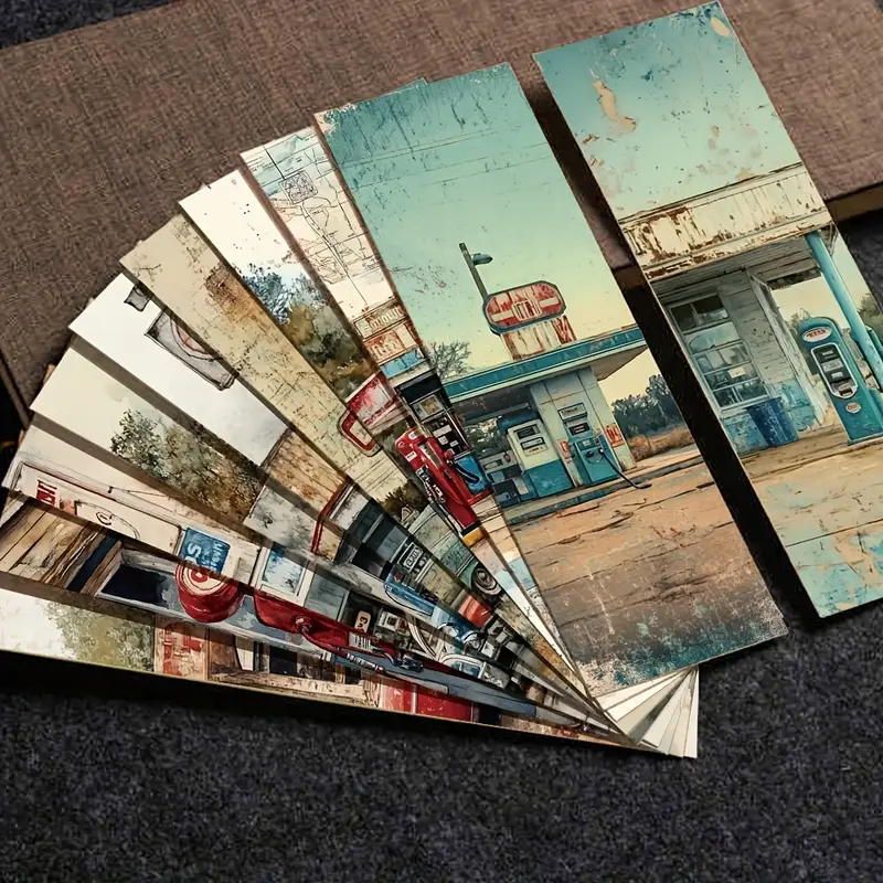 Vintage Distressed Style Cartoon Bookmarks – 5 Pcs 📚✨ - Image 6