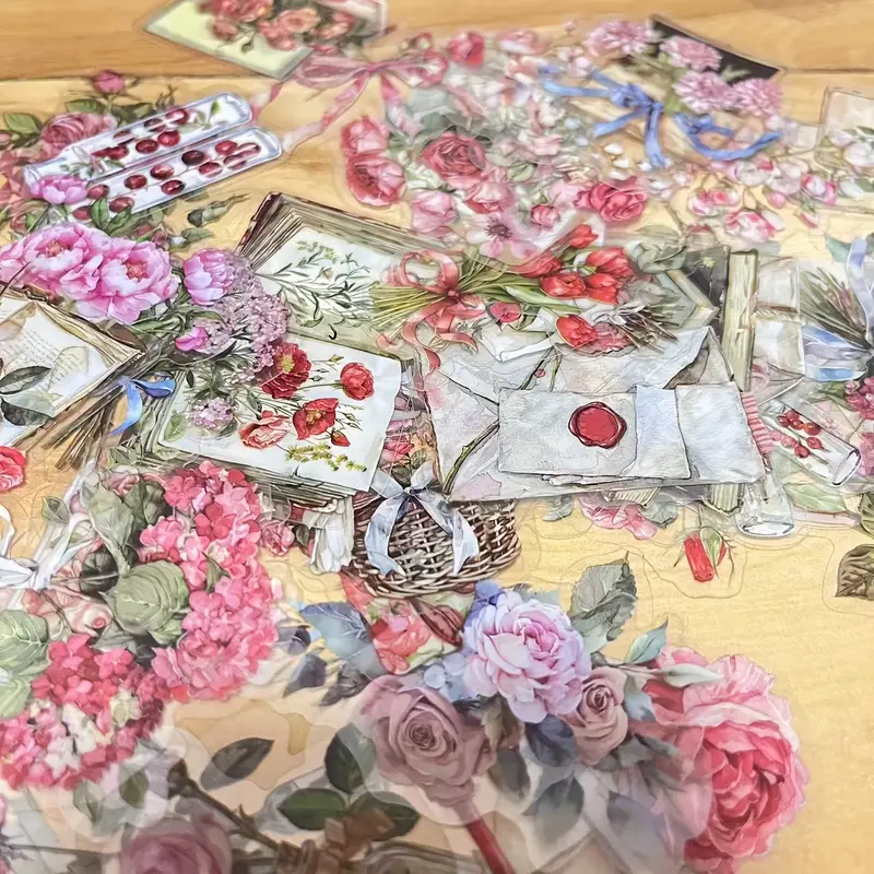 Floral Plant Transparent Stickers – 5 Pcs 🌸 - Image 9