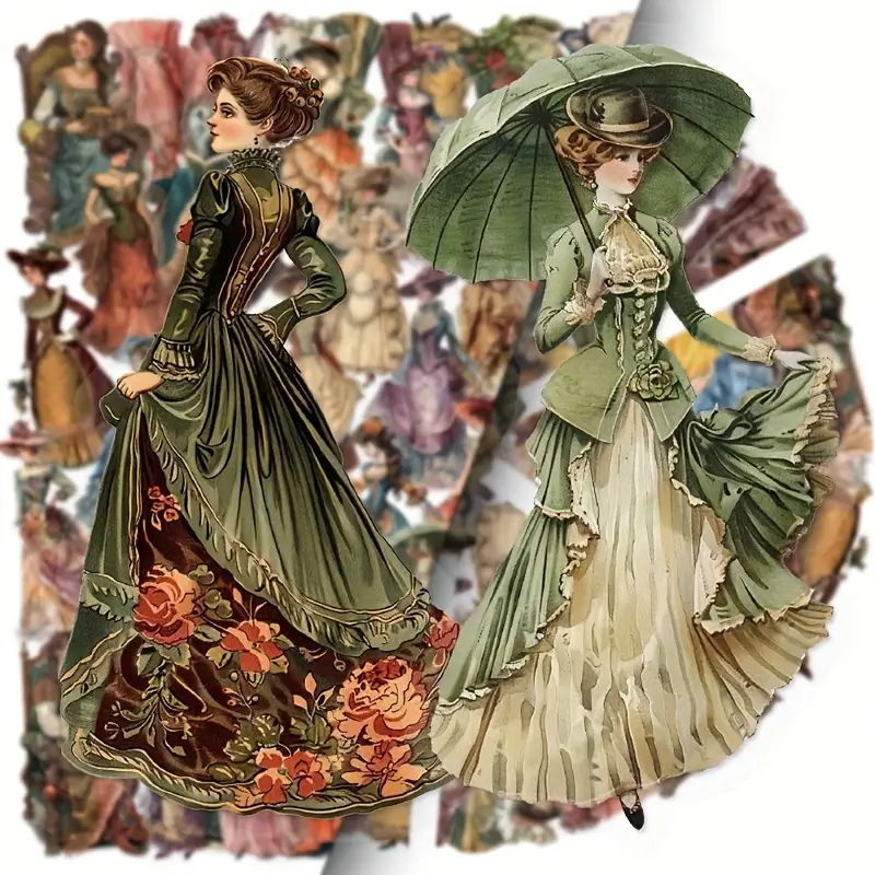 Vintage Fashion Graffiti Stickers – 5 pcs - Image 6