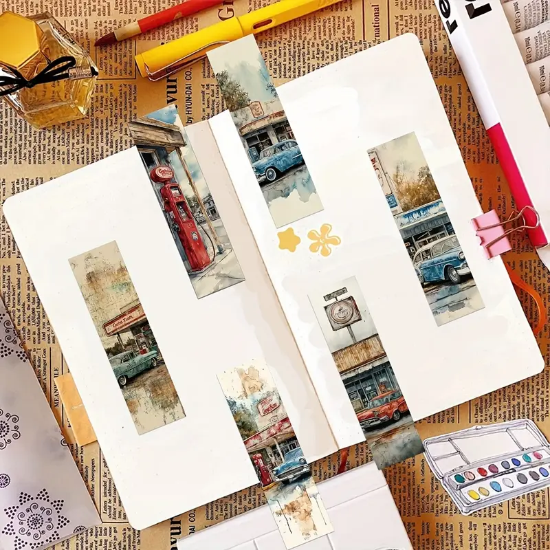 Vintage Distressed Style Cartoon Bookmarks – 5 Pcs 📚✨ - Image 7
