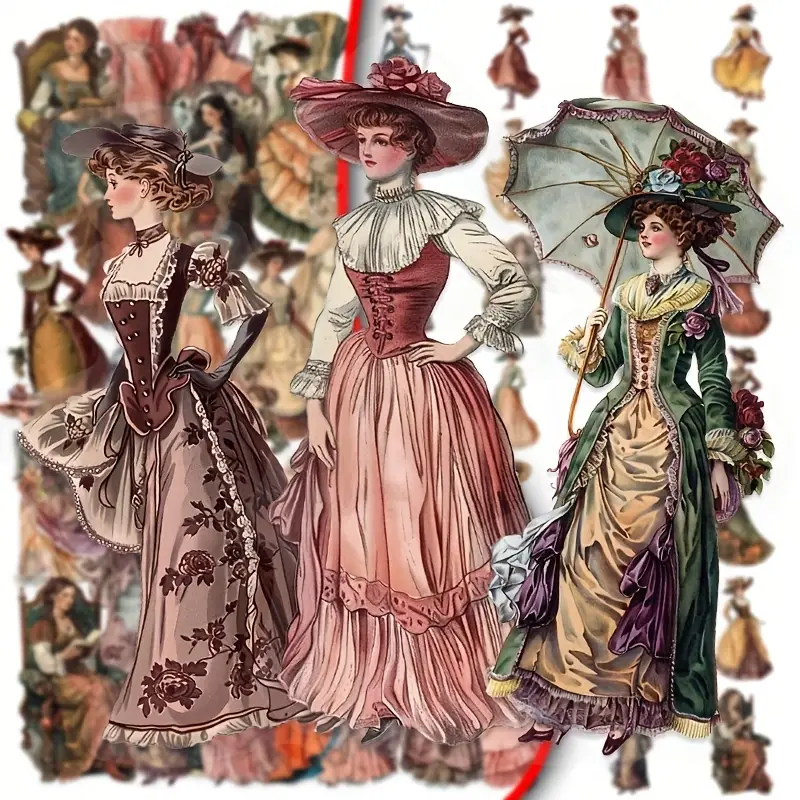 Vintage Fashion Graffiti Stickers – 5 pcs - Image 7