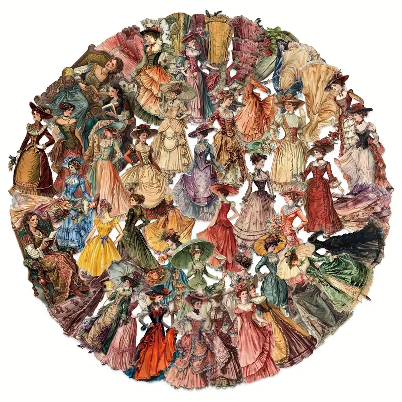 Vintage Fashion Graffiti Stickers – 5 Pcs ✨🖼️ - Image 8