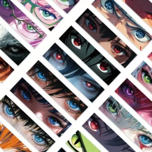 Anime Eye Bookmarks – 5 Pcs 👁️✨