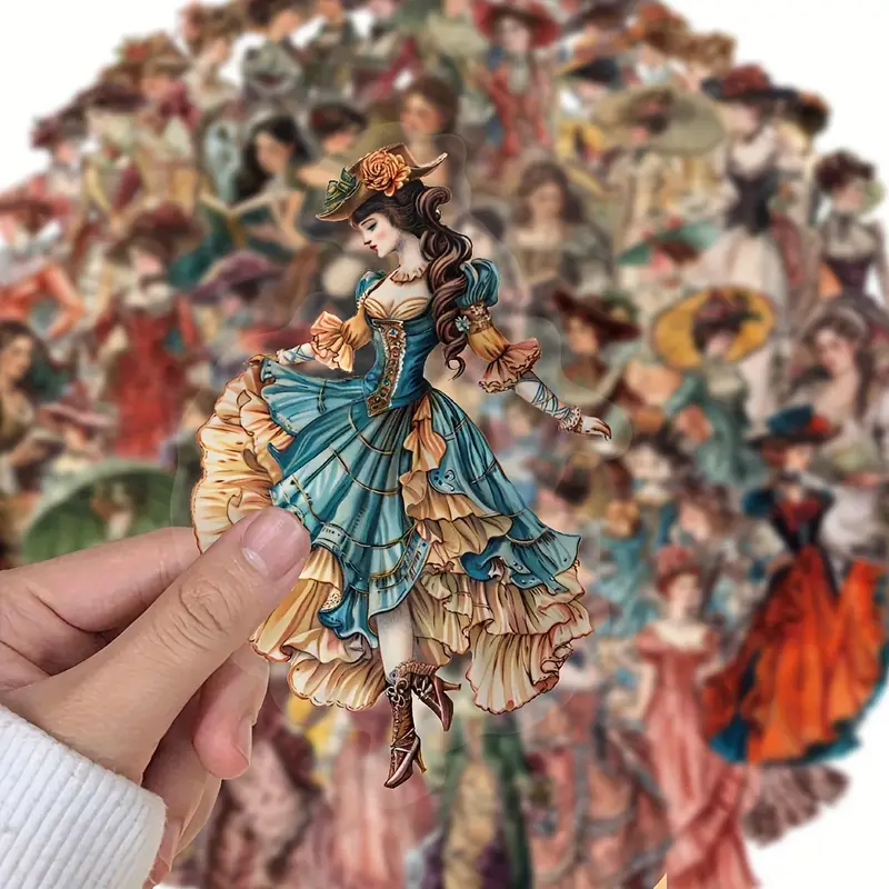 Vintage Fashion Graffiti Stickers – 5 Pcs ✨🖼️ - Image 9